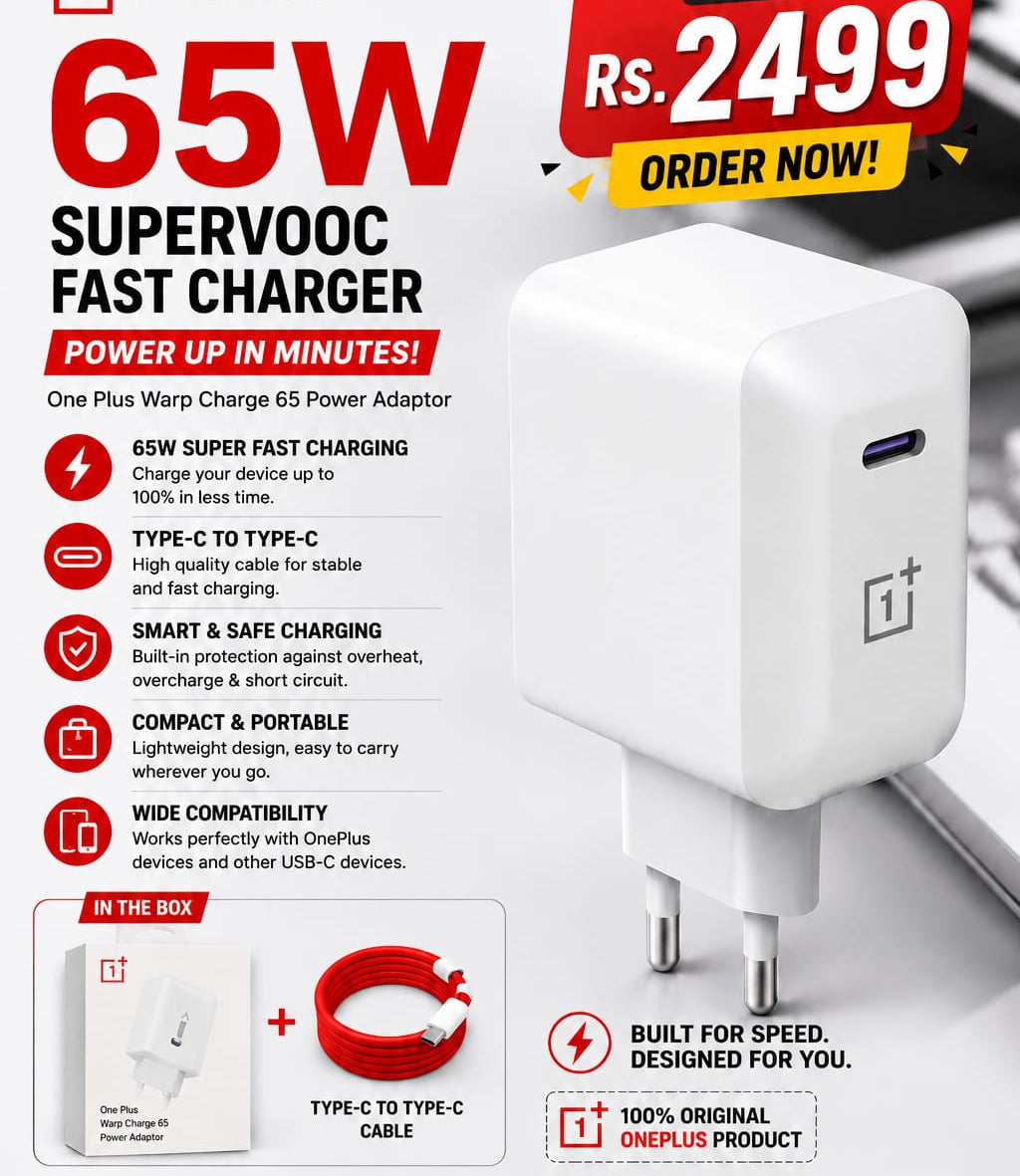 OnePlus 65W Fast Charger ⚡