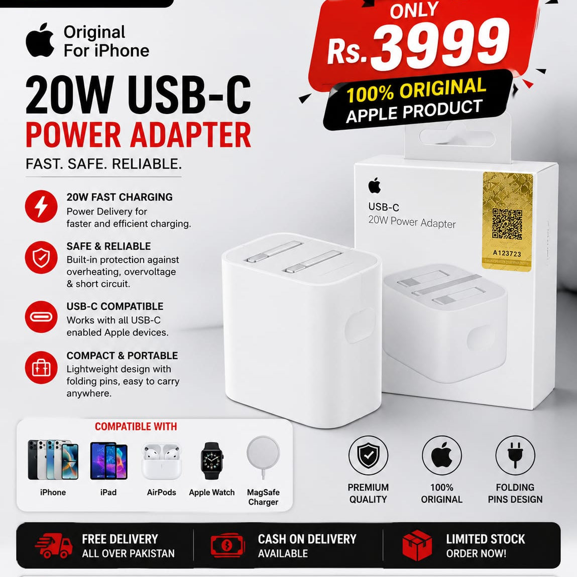 Apple 20W USB-C Power Adapter (Original)
