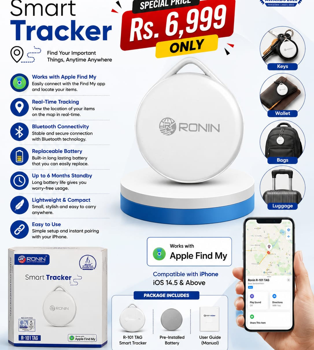 RONIN Smart Tracker R-101 TAG