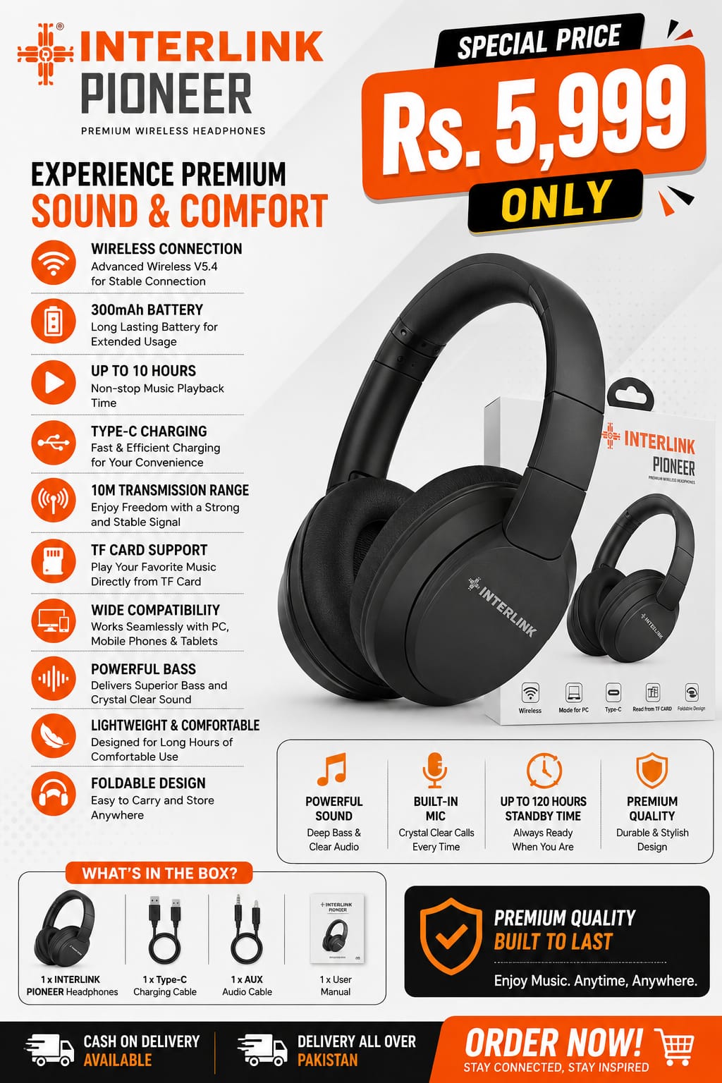 INTERLINK PIONEER Wireless Headphones