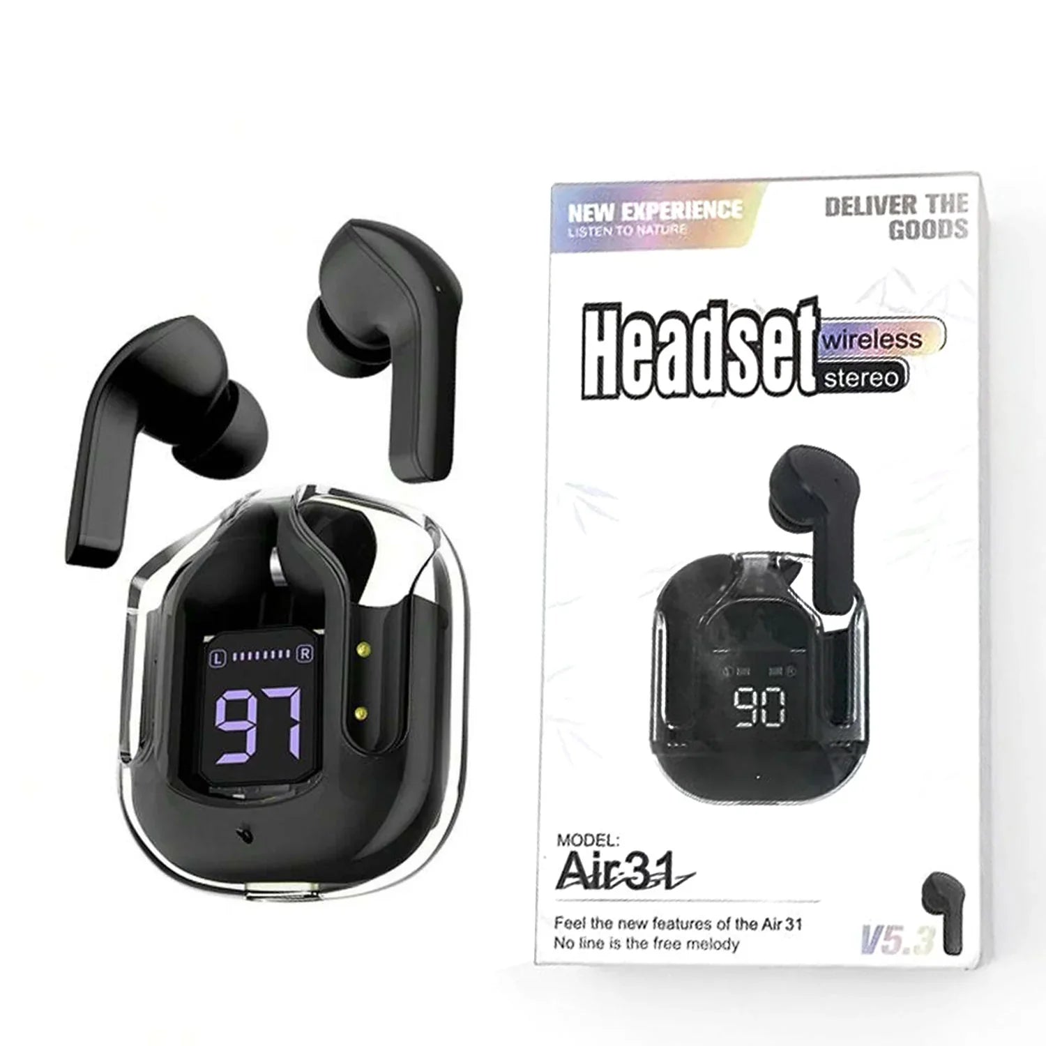 Air31 Earbuds Wireless Transparent Bluetooth