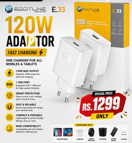 EDOTLINE E.33 120W Fast Charging Adapter
