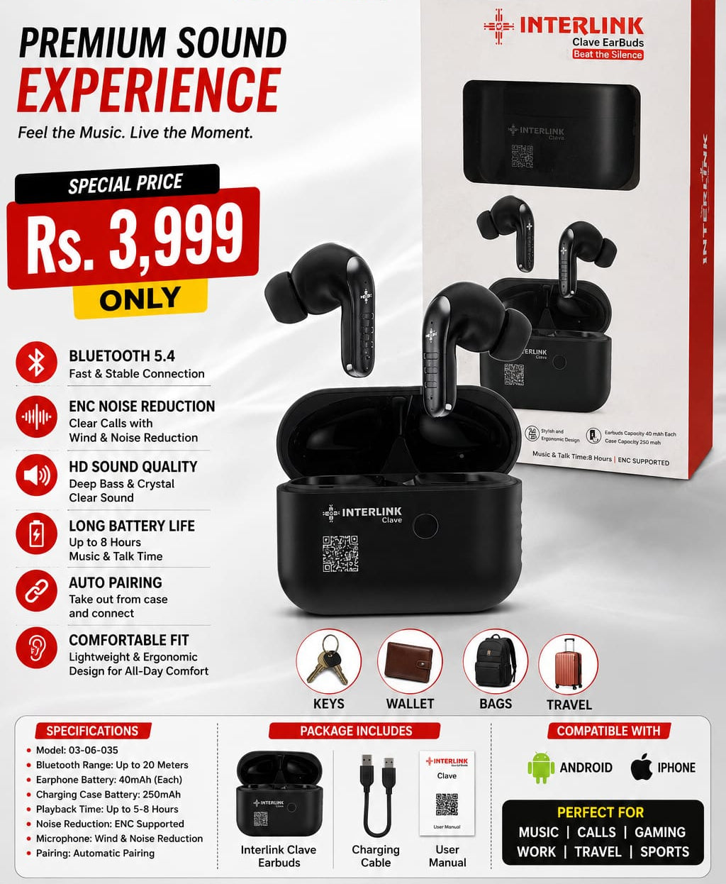 INTERLINK Clave Earbuds