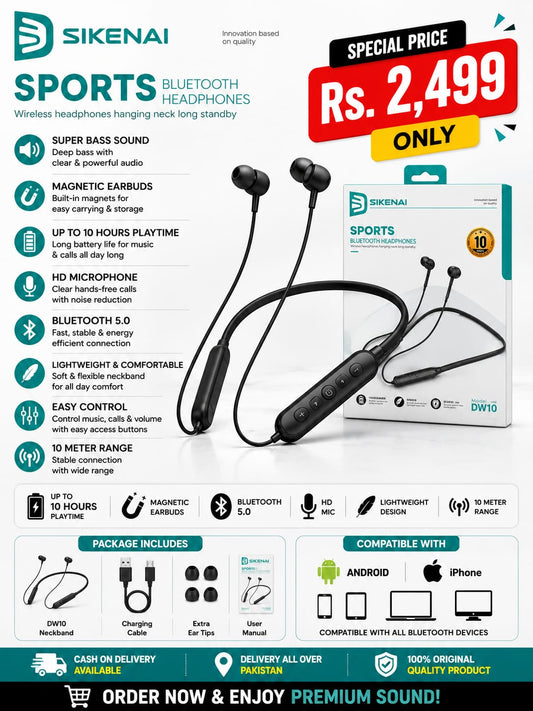 SIKENAI DW10 Sports Bluetooth Headphones