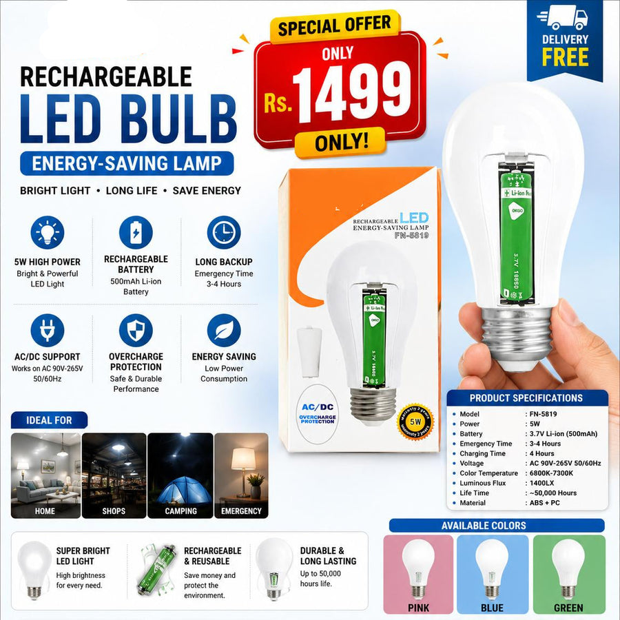 Fan a Like Rechargeable Emergency Lamp