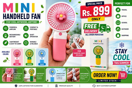 Mini Handheld Rechargeable Fan